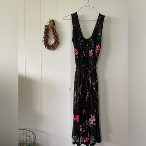 Floral Black Dress